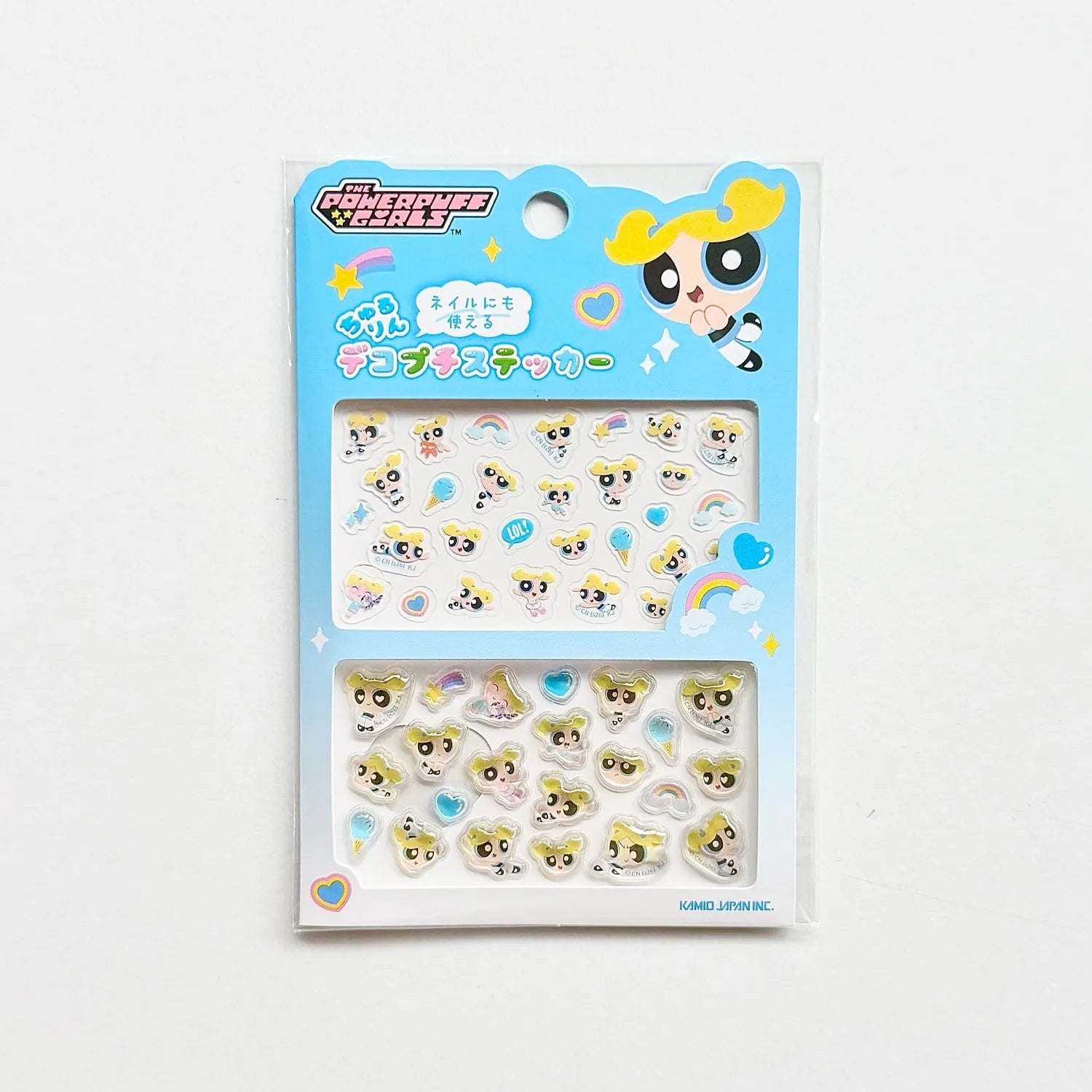 カミオジャパン パワーパフガールズ ちゅるりんデコプチステッカー BUBBLES 308190