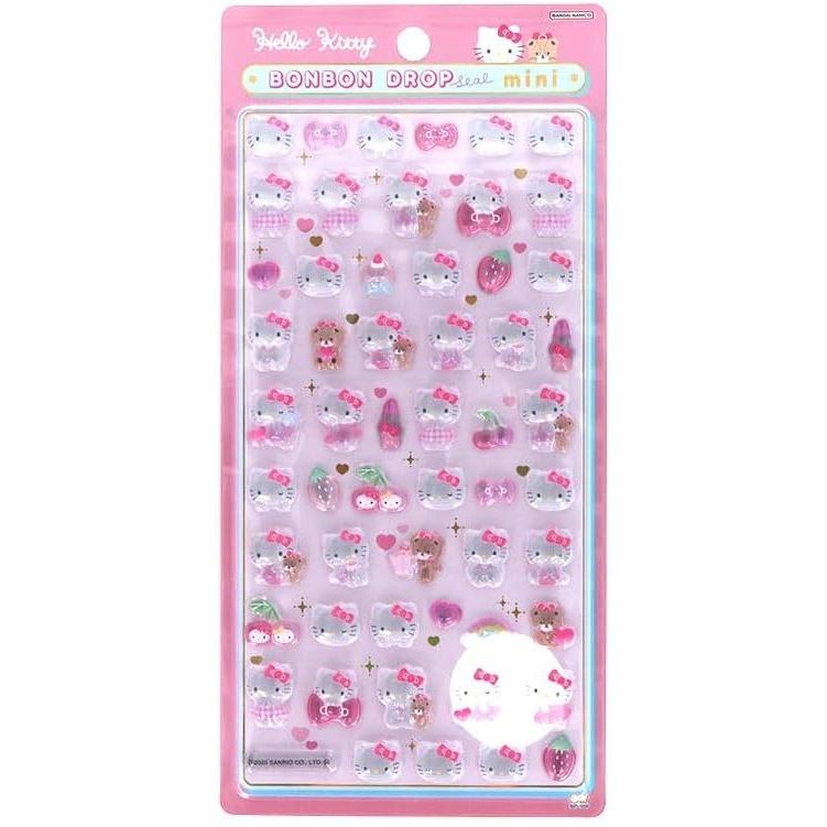 【サンスター文具】ボンボンドロップシール ミニ ハローキティ ピンク