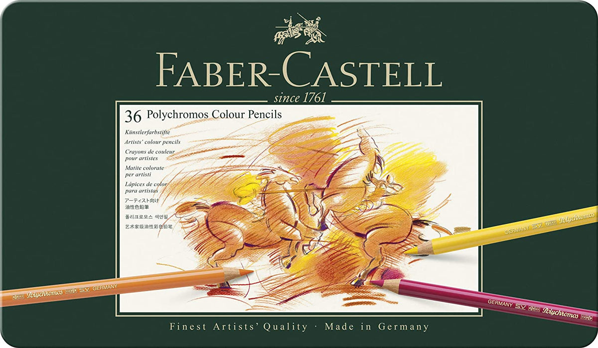 FABER-CASTE】ポリクロモス色鉛筆36色 (缶入り) 110036