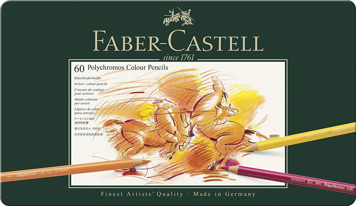 FABER-CASTE】ポリクロモス色鉛筆60色 (缶入り) 110060