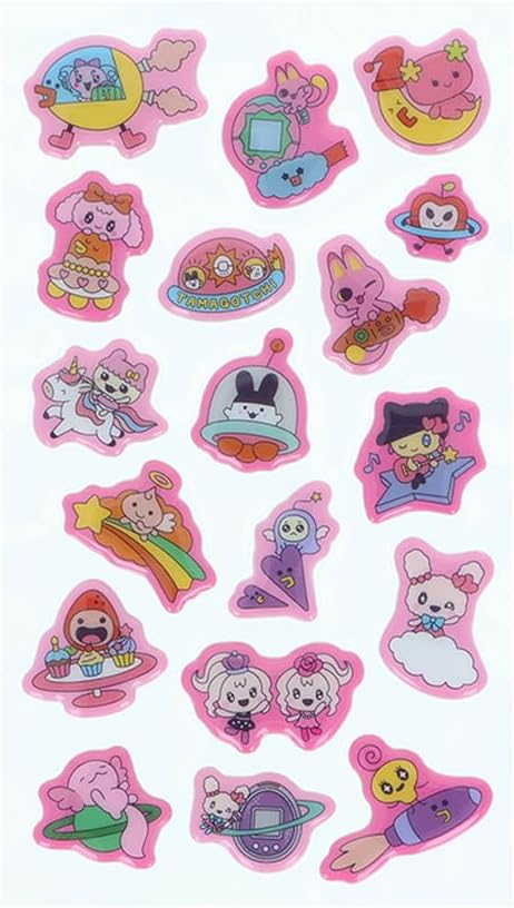 【サンスター文具】たまごっち グッズ シール ぷっくり ピンク S8819971