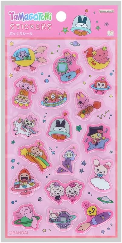 【サンスター文具】たまごっち グッズ シール ぷっくり ピンク S8819971