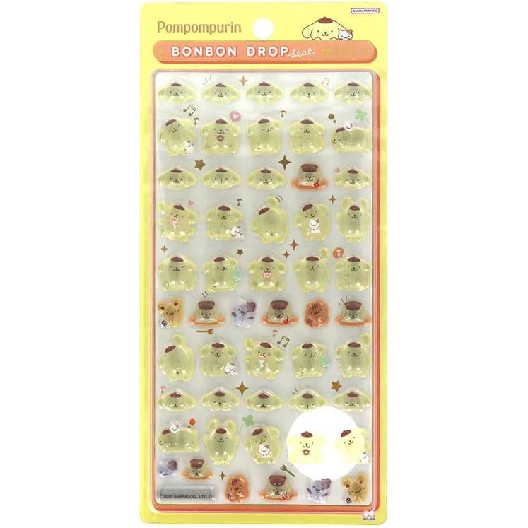 【サンスター文具】ボンボンドロップシール　ミニ　ポムポムプリン