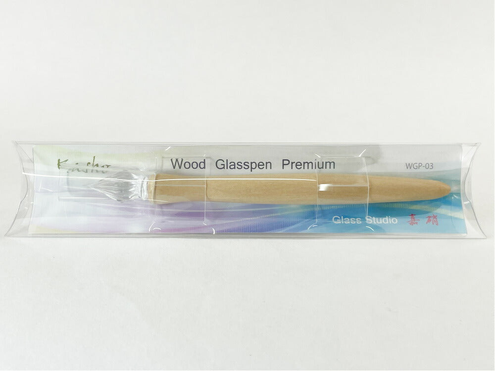 [Glass Workshop Studio Kasho] Wood Glass Pen Premium Clear WGP-03