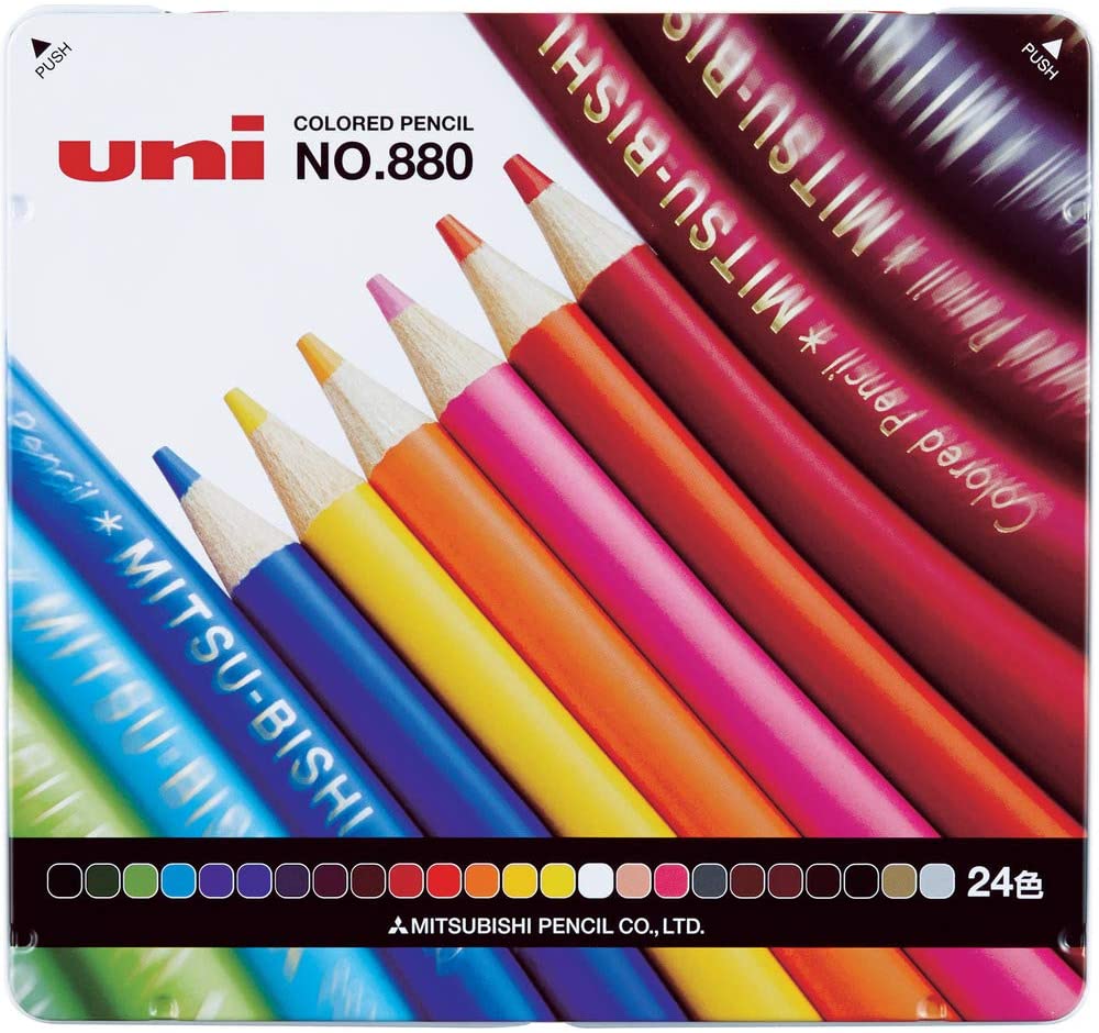 [Mitsubishi Pencil] [Mail] Colored Pencil 880 24 Colors K88024CPN