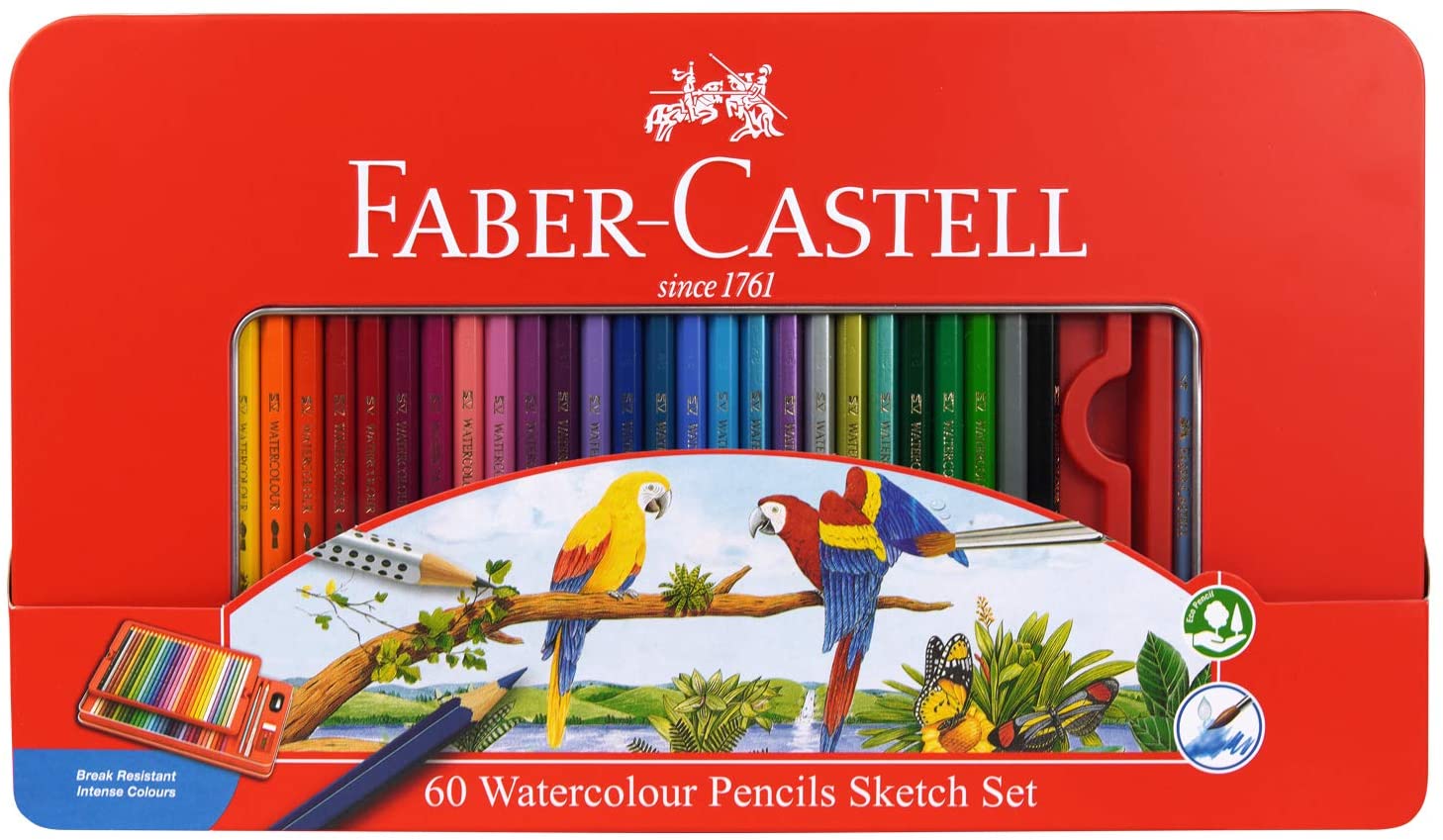 [Shachihata] Faber-Castell Watercolor Pencils 60 Colors TFC-WCP60C