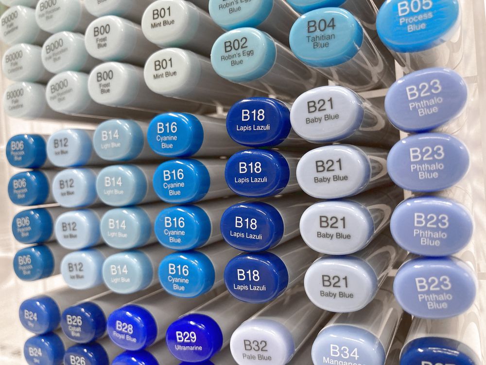 [Too] [Color selection formula] Copic sketch Single color B0000-B99 Blue can be selected