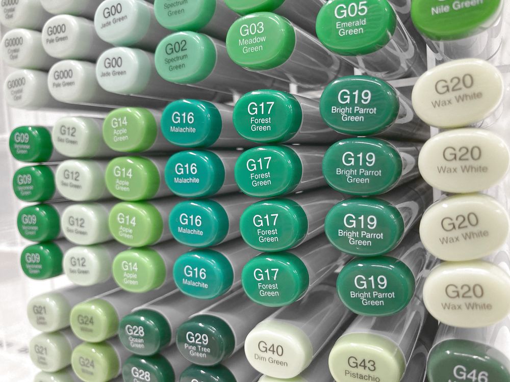 [Too] [Color selection formula] Copic Sketch Single color G Green can be selected